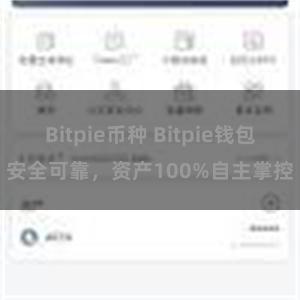 Bitpie币种 Bitpie钱包安全可靠，资产100%自主掌控