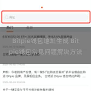 Bitpie钱包地址生成 Bitpie钱包常见问题解决方法