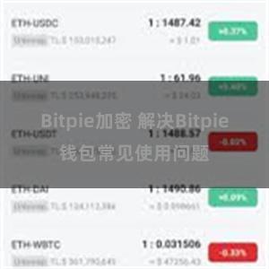 Bitpie加密 解决Bitpie钱包常见使用问题