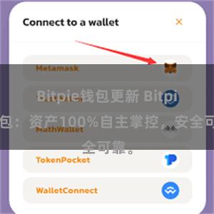 Bitpie钱包更新 Bitpie钱包：资产100%自主掌控，安全可靠。