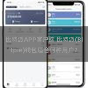 比特派APP客户端 比特派(Bitpie)钱包适合何种用户？